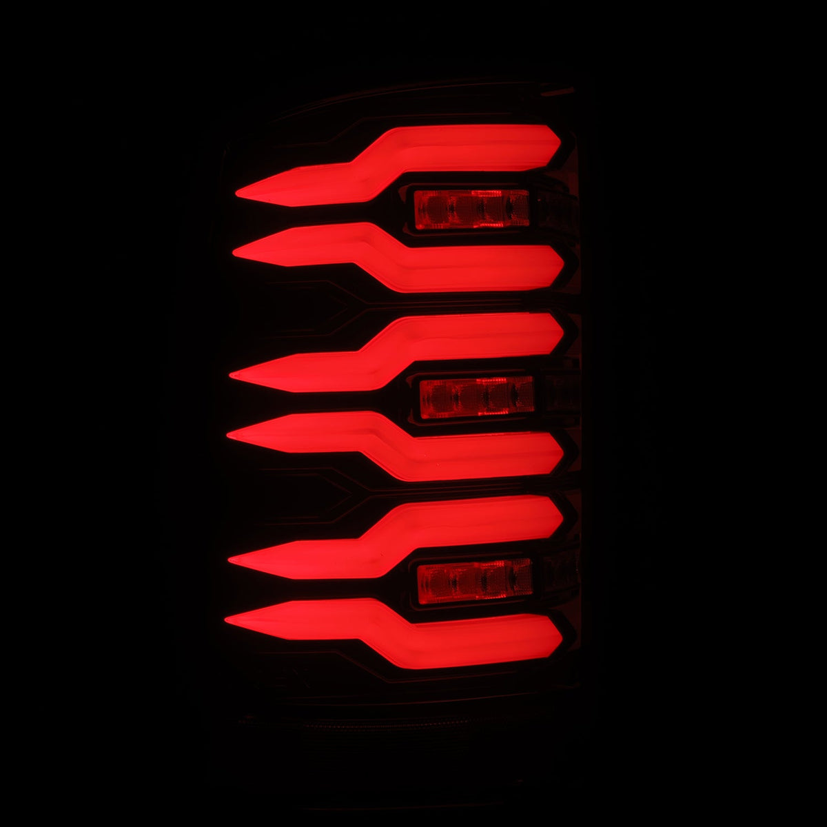 07-13 GMC Sierra LUXX-Series LED Tail Lights Black-Red - view 3