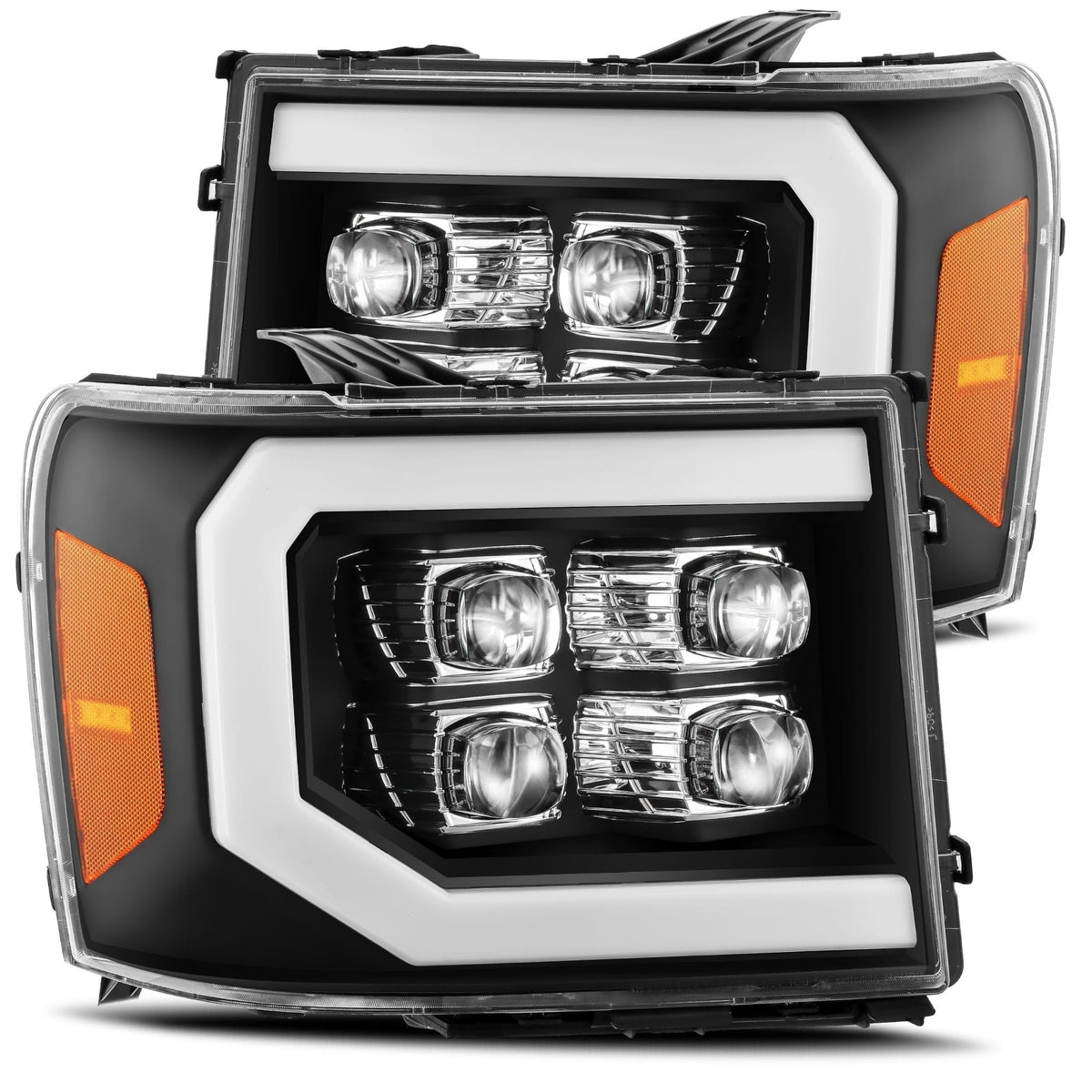 07-13 GMC Sierra NOVA-Series LED Projector Headlights Black - view 1