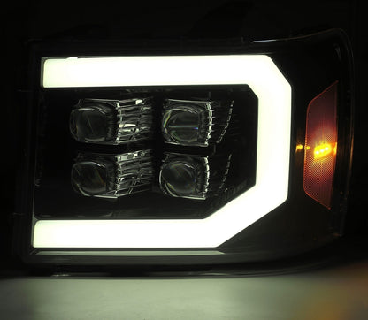 07-13 GMC Sierra NOVA-Series LED Projector Headlights Black - view 2