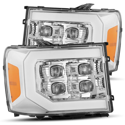 07-13 GMC Sierra NOVA-Series LED Projector Headlights Chrome - view 1