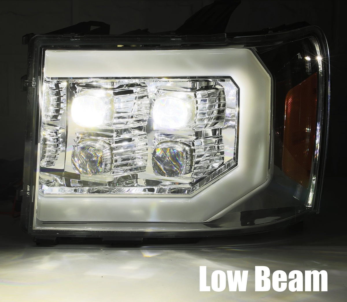 07-13 GMC Sierra NOVA-Series LED Projector Headlights Chrome - view 3