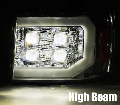 07-13 GMC Sierra NOVA-Series LED Projector Headlights Chrome - view 2