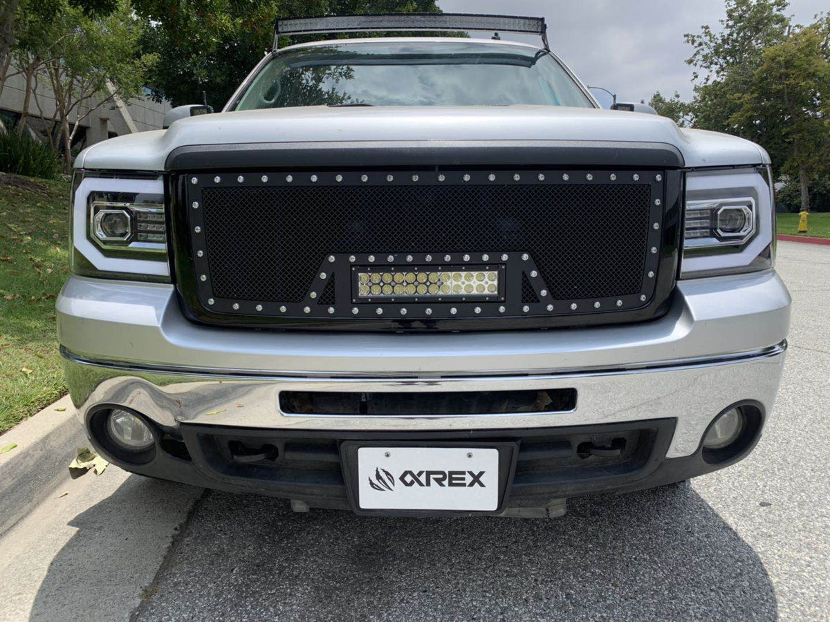 07-13 GMC Sierra PRO-Series Halogen Projector Headlights Black - view 7
