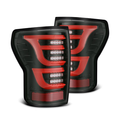 07-13 Toyota Tundra LUXX-Series LED Tail Lights Black-Red - view 1