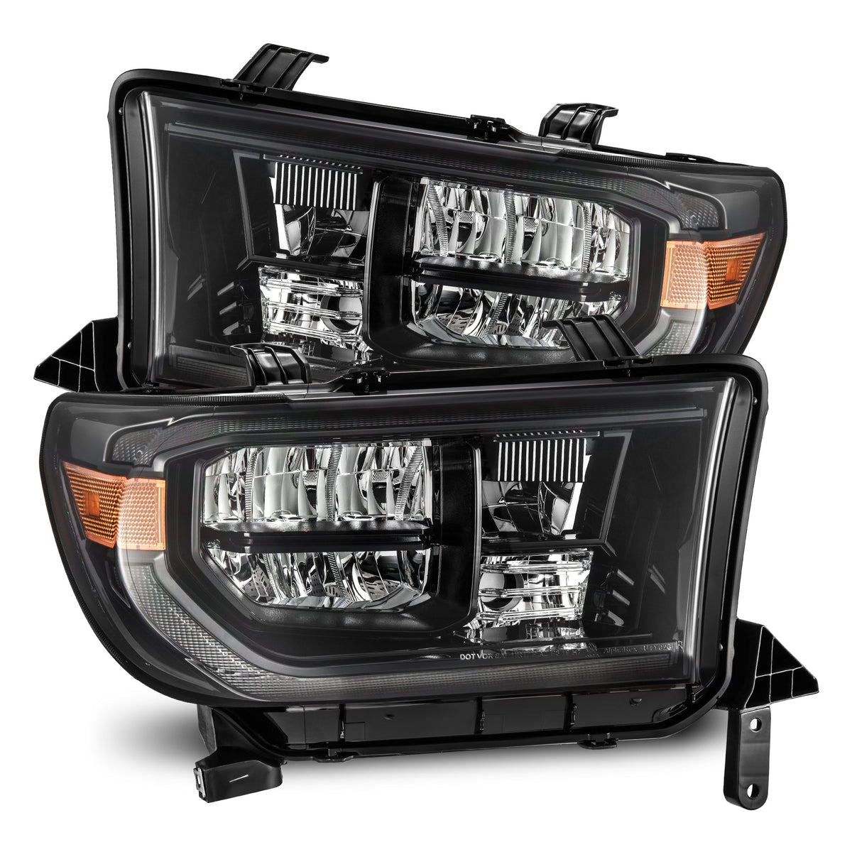 07-13 Toyota Tundra/08-17 Toyota Sequoia MK II LUXX-Series LED Crystal Headlights Alpha-Black (Without Level Adjuster) - view 1