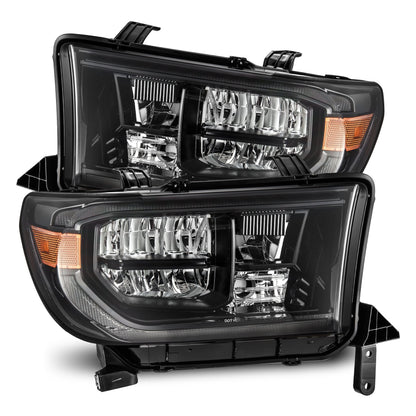 07-13 Toyota Tundra/08-17 Toyota Sequoia MK II LUXX-Series LED Crystal Headlights Alpha-Black (Without Level Adjuster) - view 1
