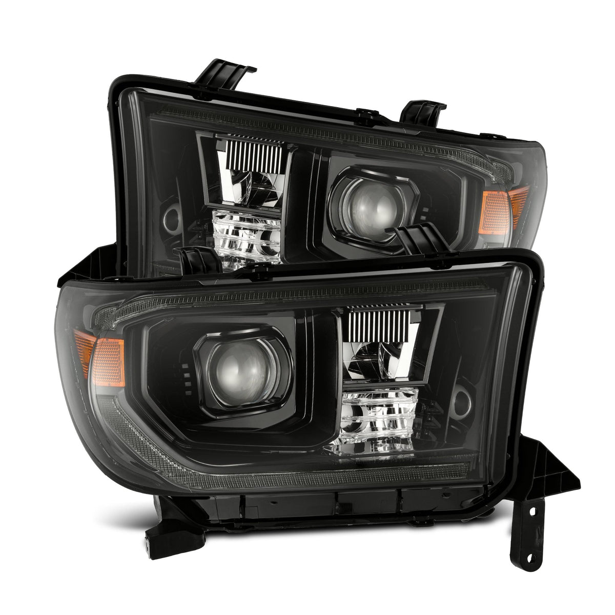 07-13 Toyota Tundra/08-17 Toyota Sequoia MK II LUXX-Series LED Projector Headlights Alpha-Black (With Level Adjuster) - view 1