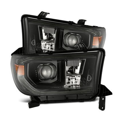 07-13 Toyota Tundra/08-17 Toyota Sequoia MK II LUXX-Series LED Projector Headlights Alpha-Black (With Level Adjuster) - view 1