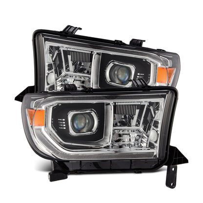 07-13 Toyota Tundra/08-17 Toyota Sequoia MK II LUXX-Series LED Projector Headlights Chrome (With Level Adjuster) - view 1