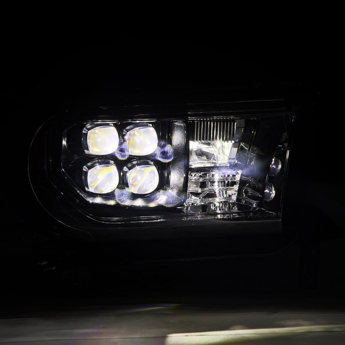 07-13 Toyota Tundra/08-17 Toyota Sequoia MK II NOVA-Series LED Projector Headlights Alpha-Black (With Level Ad - view 4