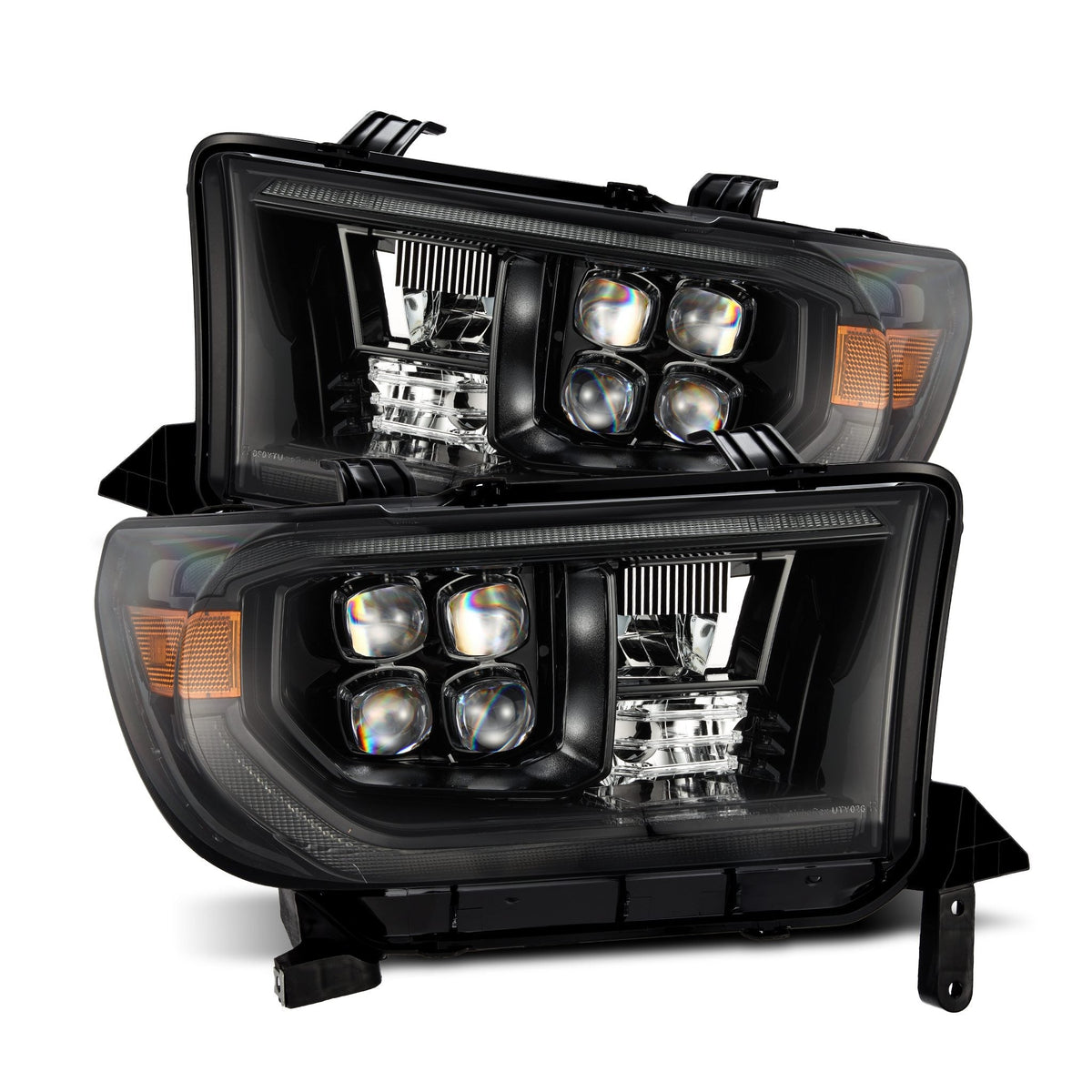 07-13 Toyota Tundra/08-17 Toyota Sequoia MK II NOVA-Series LED Projector Headlights Alpha-Black (With Level Ad - view 1