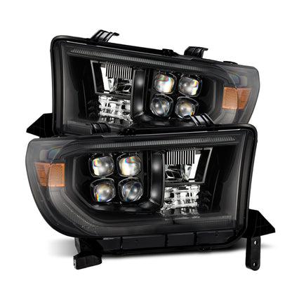 07-13 Toyota Tundra/08-17 Toyota Sequoia MK II NOVA-Series LED Projector Headlights Alpha-Black (With Level Ad - view 1