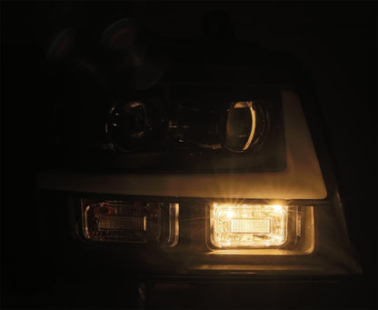 07-14 Chevrolet Tahoe/Suburban/07-13 Avalanche LUXX-Series LED Projector Headlights Black - view 7