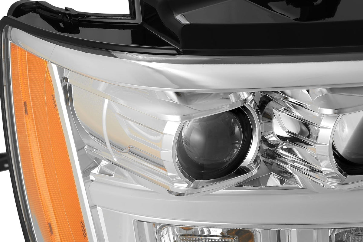 07-14 Chevrolet Tahoe/Suburban/07-13 Avalanche LUXX-Series LED Projector Headlights Chrome - view 7