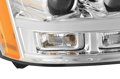 07-14 Chevrolet Tahoe/Suburban/07-13 Avalanche LUXX-Series LED Projector Headlights Chrome - view 8