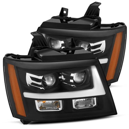 07-14 Chevrolet Tahoe/Suburban/07-13 Avalanche MK II PRO-Series Halogen Projector Headlights Black - view 1