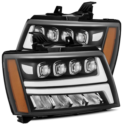 07-14 Chevrolet Tahoe/Suburban/07-13 Avalanche NOVA-Series LED Projector Headlights Black - view 1