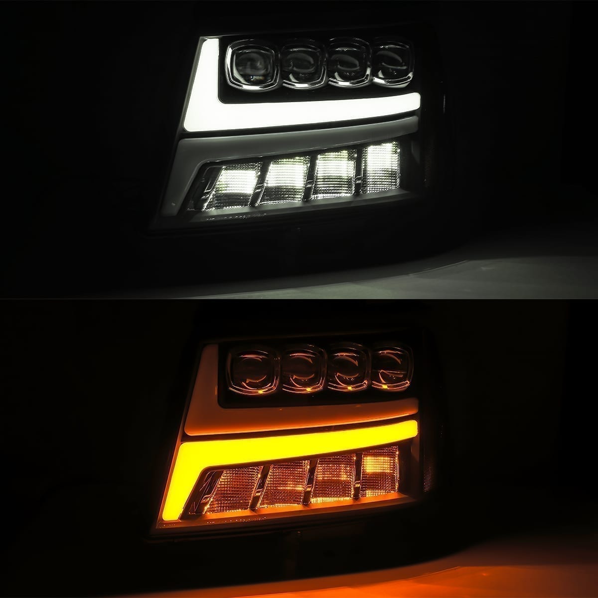07-14 Chevrolet Tahoe/Suburban/07-13 Avalanche NOVA-Series LED Projector Headlights Black - view 5