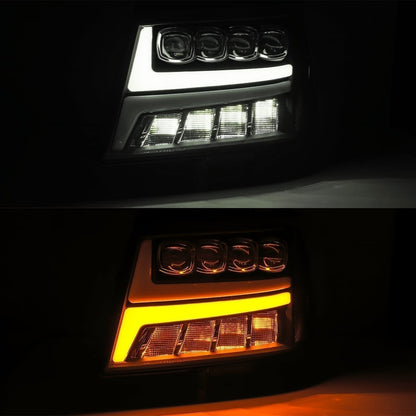 07-14 Chevrolet Tahoe/Suburban/07-13 Avalanche NOVA-Series LED Projector Headlights Black - view 5