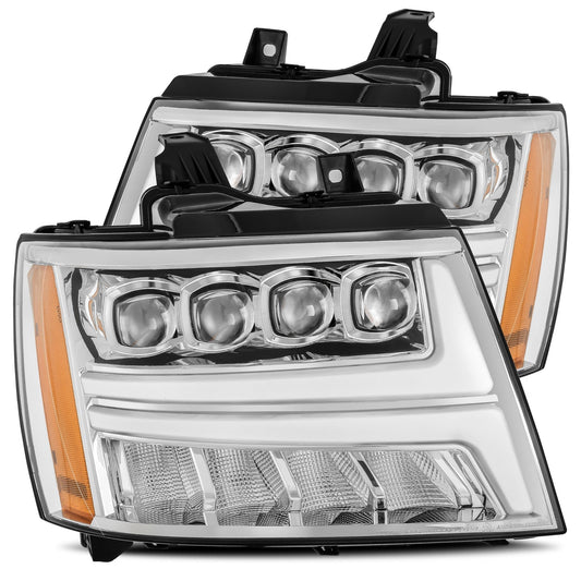 07-14 Chevrolet Tahoe/Suburban/07-13 Avalanche NOVA-Series LED Projector Headlights Chrome - view 1