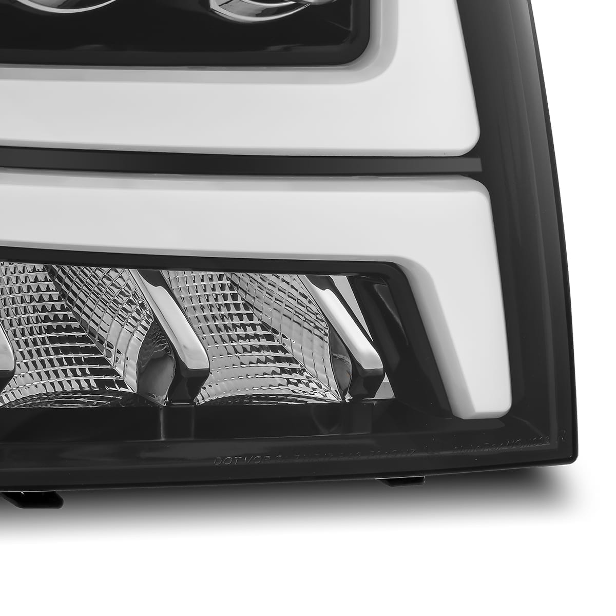 07-14 Chevrolet Tahoe/Suburban/07-13 Avalanche NOVA-Series LED Projector Headlights Jet Black - view 7