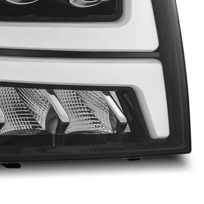 07-14 Chevrolet Tahoe/Suburban/07-13 Avalanche NOVA-Series LED Projector Headlights Jet Black - view 7