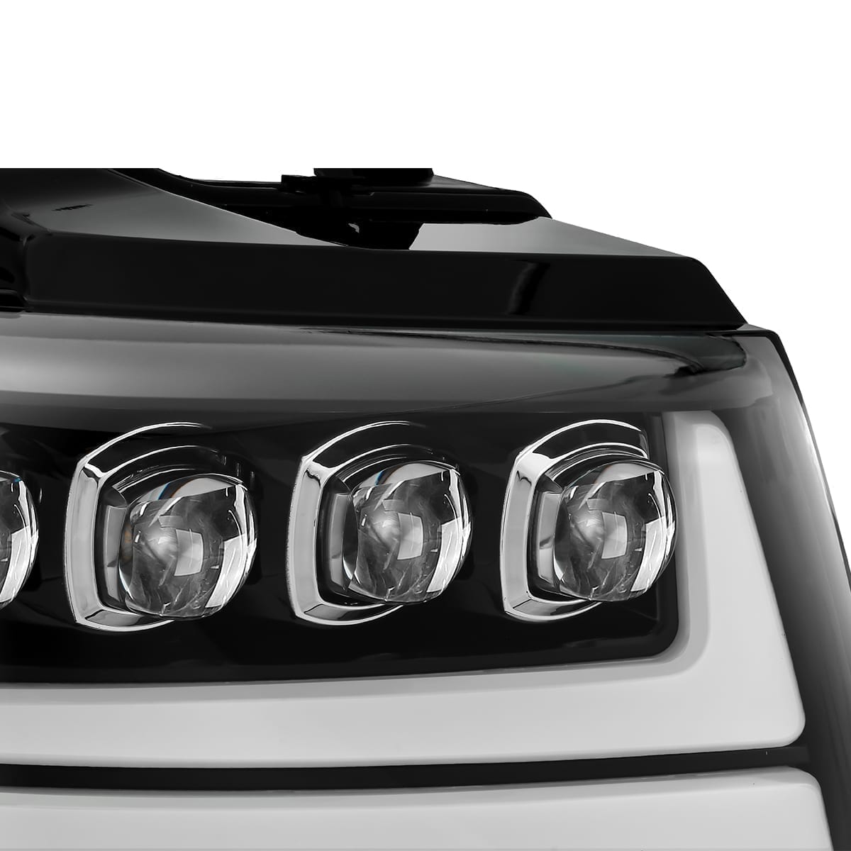 07-14 Chevrolet Tahoe/Suburban/07-13 Avalanche NOVA-Series LED Projector Headlights Jet Black - view 6