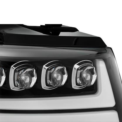 07-14 Chevrolet Tahoe/Suburban/07-13 Avalanche NOVA-Series LED Projector Headlights Jet Black - view 6