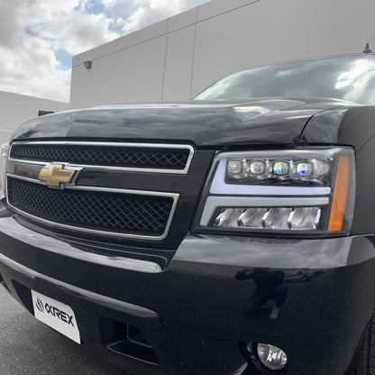 07-14 Chevrolet Tahoe/Suburban/07-13 Avalanche NOVA-Series LED Projector Headlights Jet Black - view 3