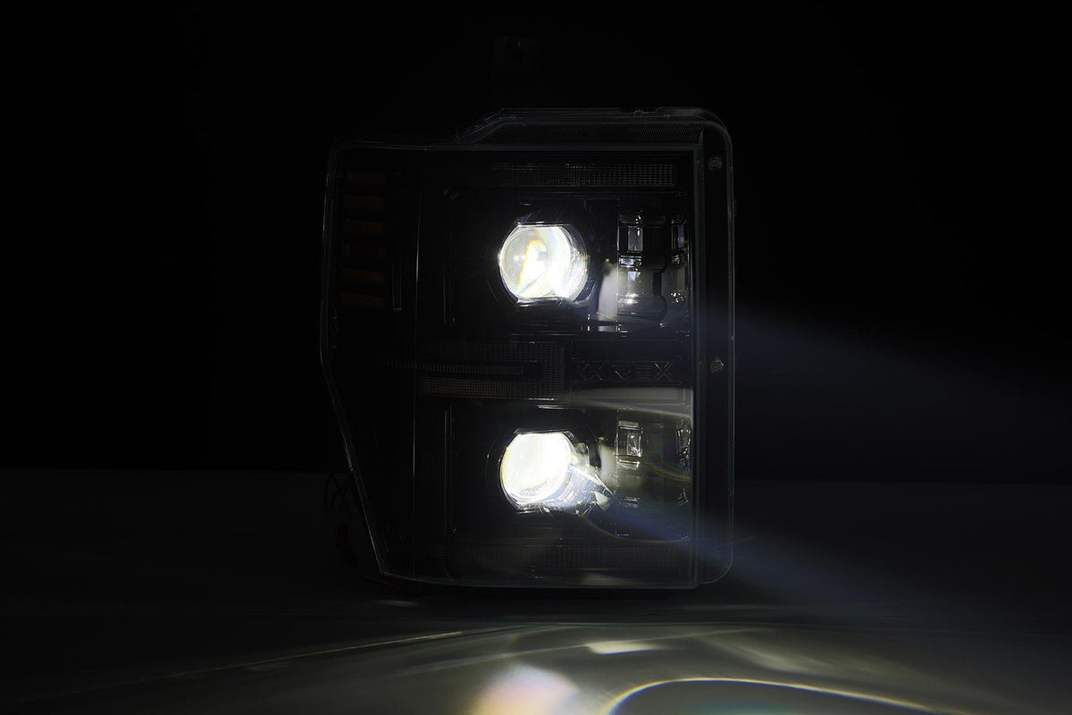 08-10 Ford Super Duty/Excursion LUXX-Series LED Projector Headlights Alpha-Black - view 7
