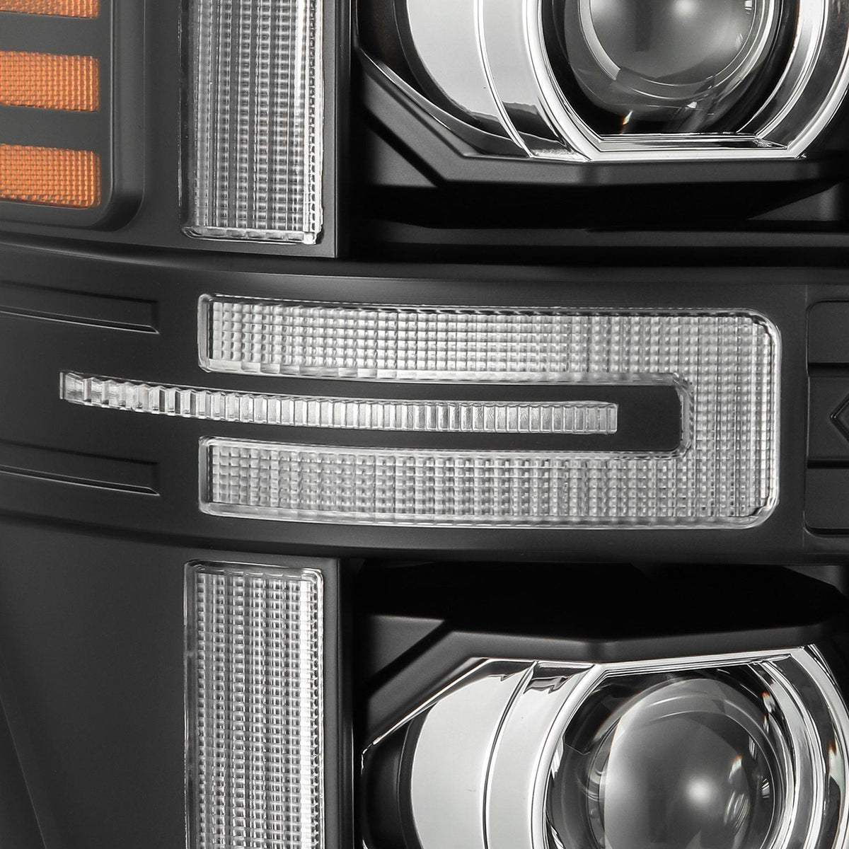 08-10 Ford Super Duty/Excursion LUXX-Series LED Projector Headlights Black - view 4