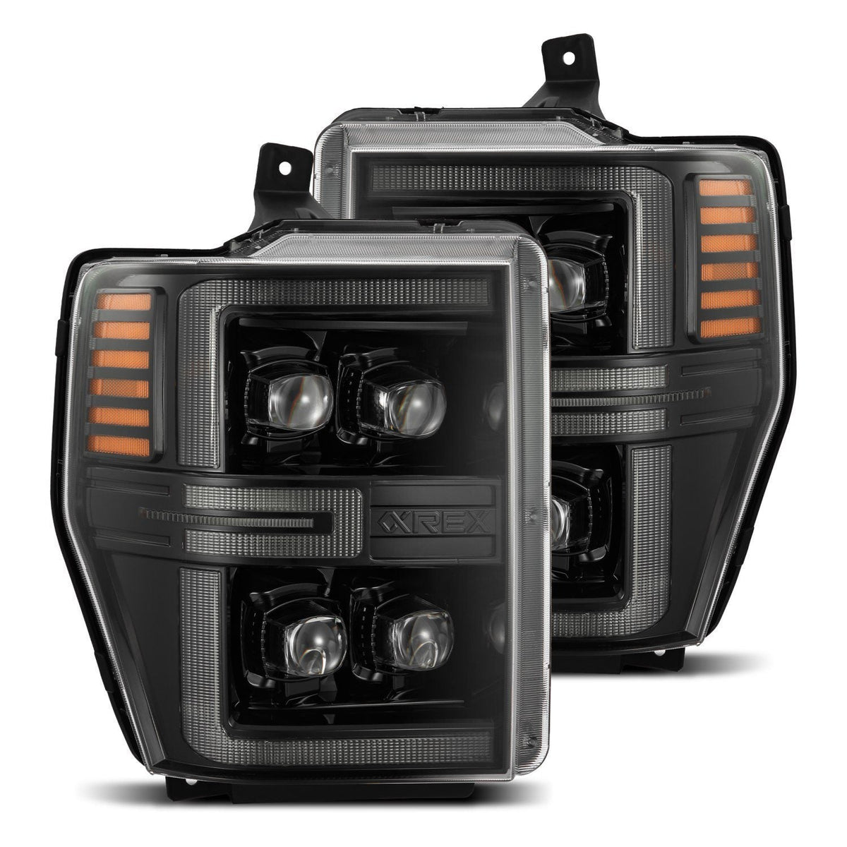 08-10 Ford Super Duty/Excursion NOVA-Series LED Projector Headlights Alpha-Black - view 1