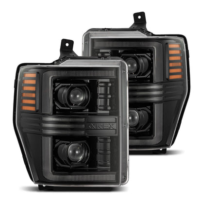 08-10 Ford Super Duty/Excursion PRO-Series Halogen Projector Headlights Alpha-Black - view 1