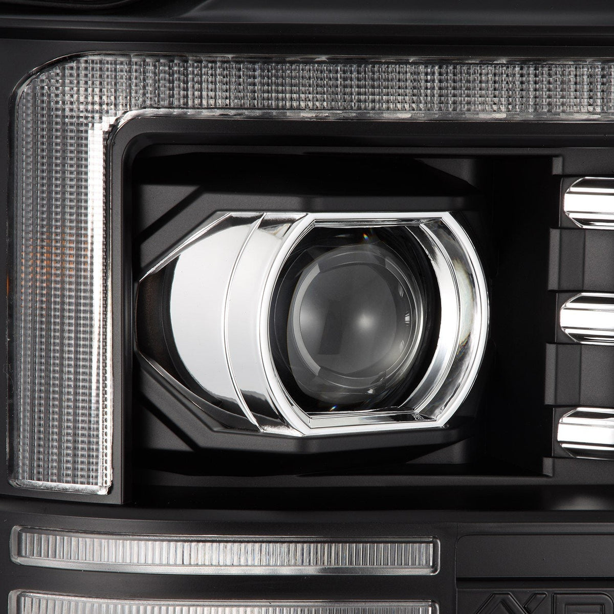 08-10 Ford Super Duty/Excursion PRO-Series Halogen Projector Headlights Black - view 3