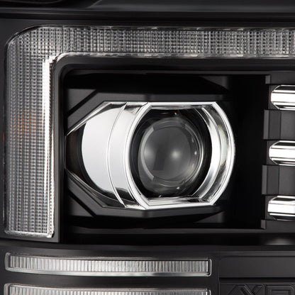 08-10 Ford Super Duty/Excursion PRO-Series Halogen Projector Headlights Black - view 3