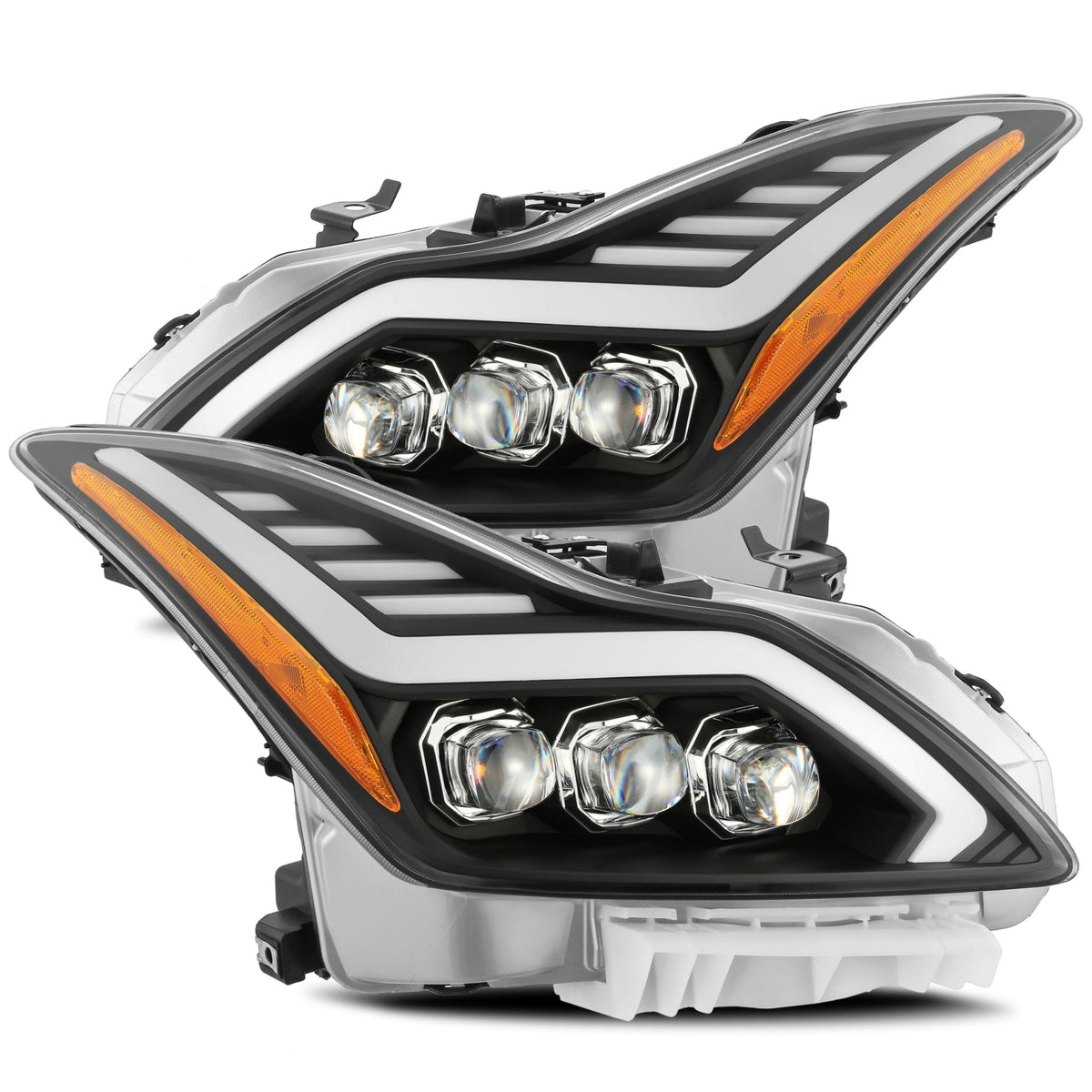 08-13 Infiniti G37/14-15 Q60 Coupe MK II NOVA-Series LED Projector Headlights Black - view 1