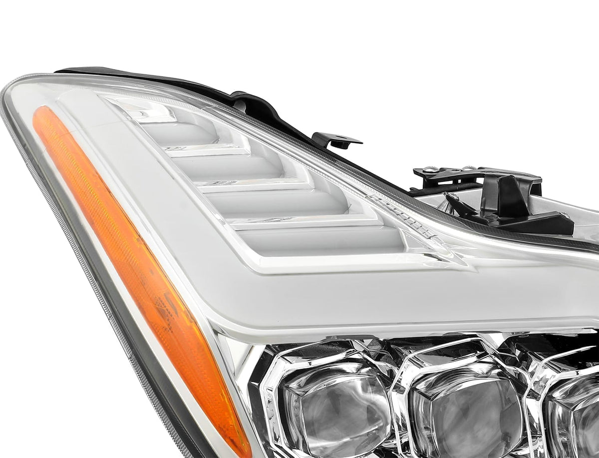08-13 Infiniti G37/14-15 Q60 Coupe MK II NOVA-Series LED Projector Headlights Chrome - view 2