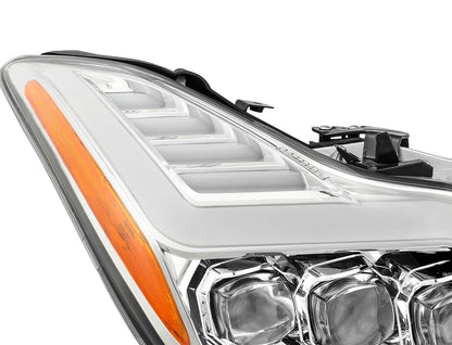 08-13 Infiniti G37/14-15 Q60 Coupe MK II NOVA-Series LED Projector Headlights Chrome - view 2