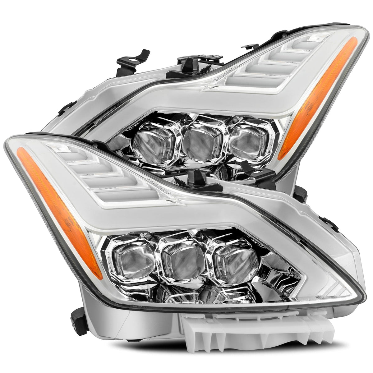 08-13 Infiniti G37/14-15 Q60 Coupe MK II NOVA-Series LED Projector Headlights Chrome - view 1