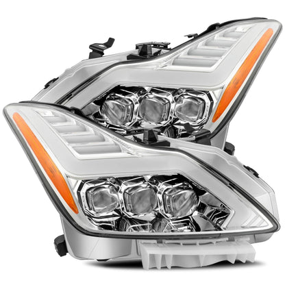 08-13 Infiniti G37/14-15 Q60 Coupe MK II NOVA-Series LED Projector Headlights Chrome - view 1