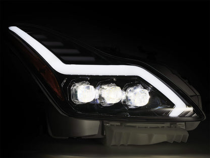 08-13 Infiniti G37/14-15 Q60 Coupe MK II NOVA-Series LED Projector Headlights Jet Black - view 2