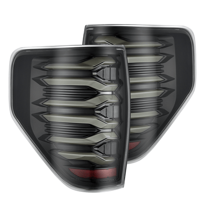 09-14 Ford F150 LUXX-Series LED Tail Lights Alpha-Black - view 1
