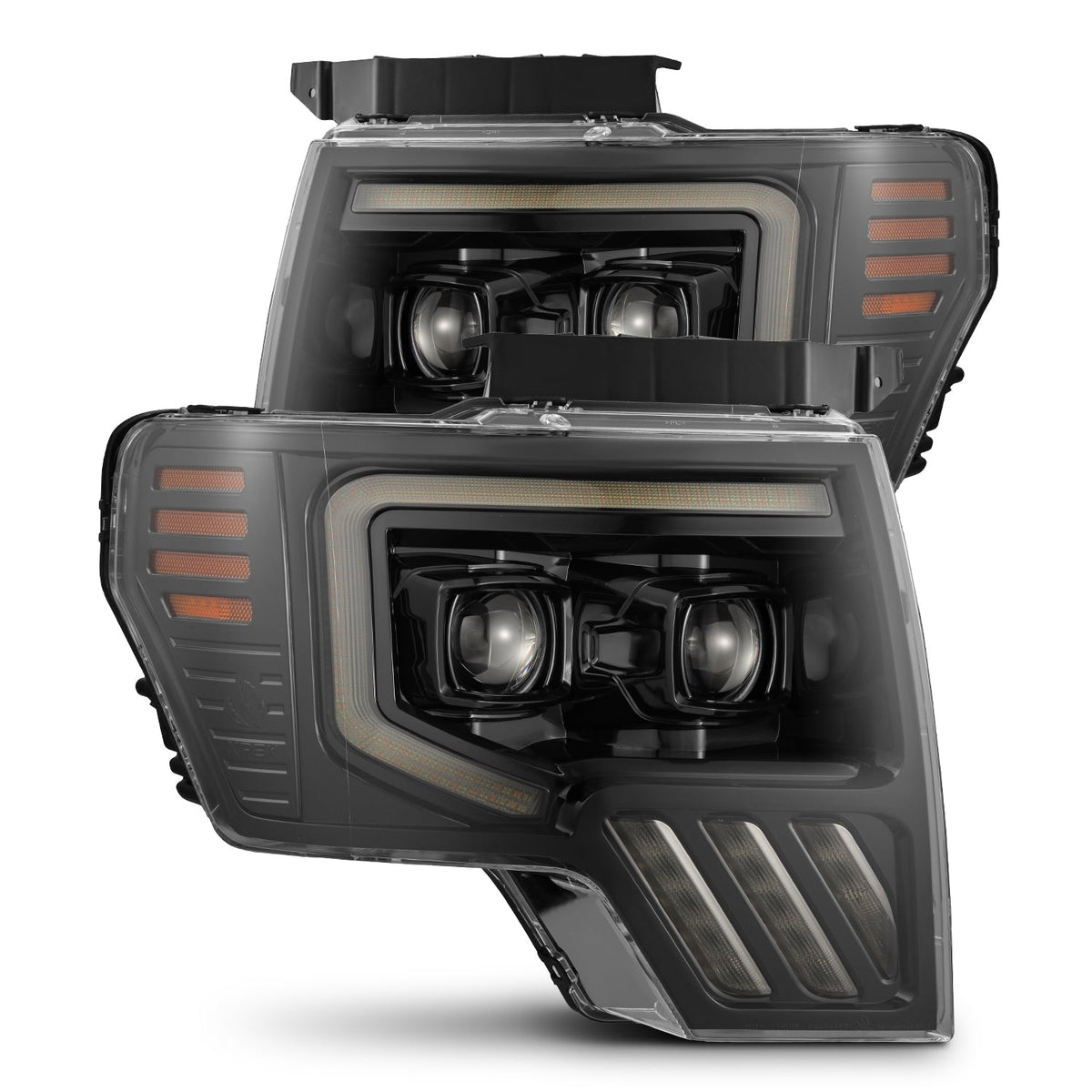 09-14 Ford F150 MKII LUXX-Series LED Projector Headlights Alpha-Black - view 1