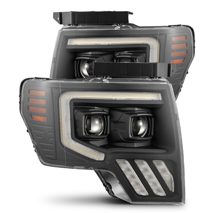 09-14 Ford F150 MKII LUXX-Series LED Projector Headlights Black - view 1