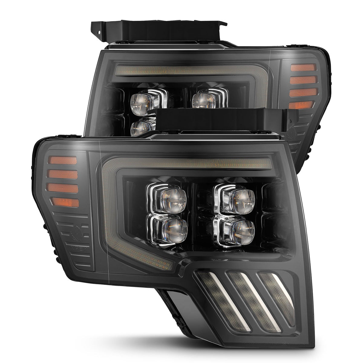 09-14 Ford F150 MKII NOVA-Series LED Projector Headlights Alpha-Black - view 1