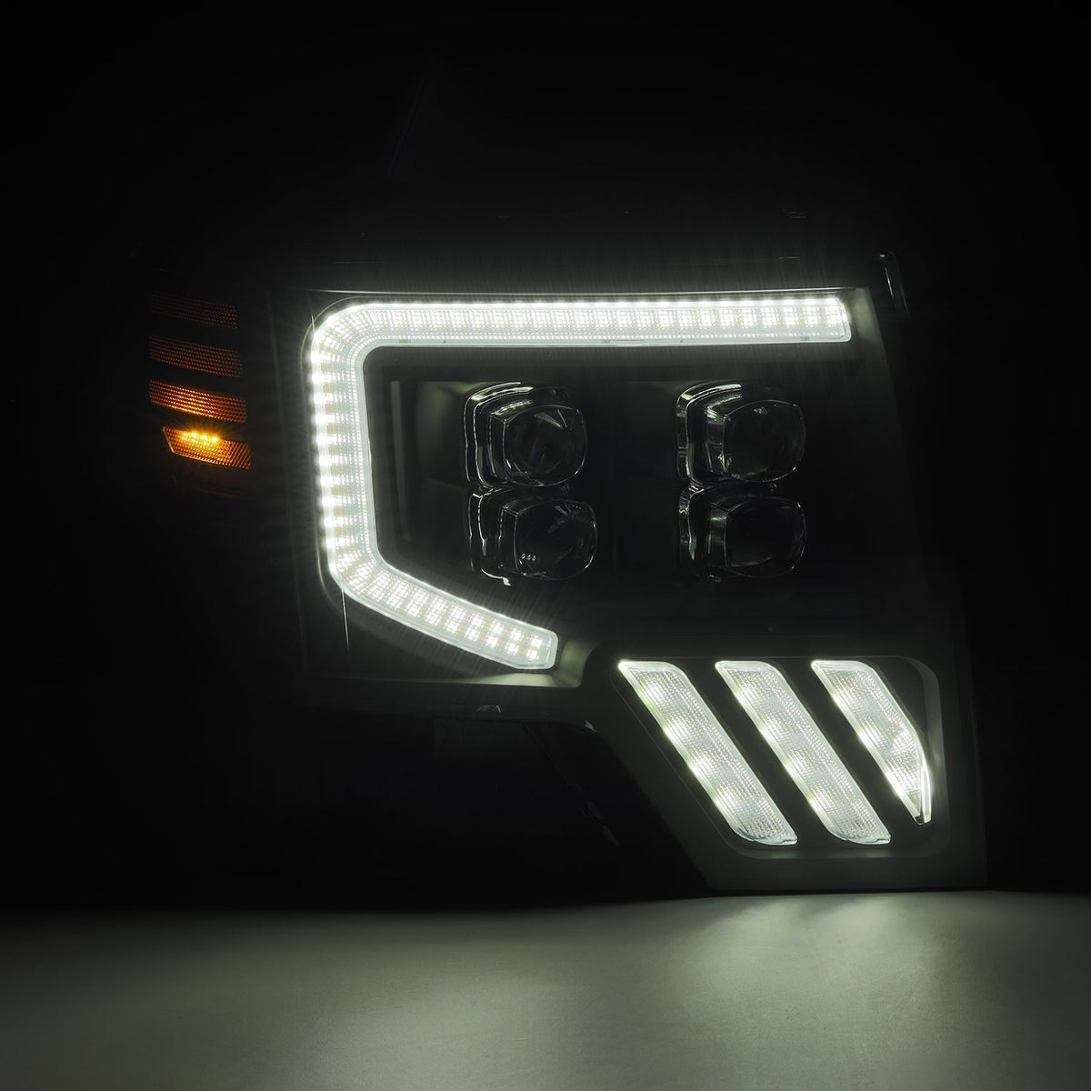 09-14 Ford F150 MKII NOVA-Series LED Projector Headlights Alpha-Black - view 6