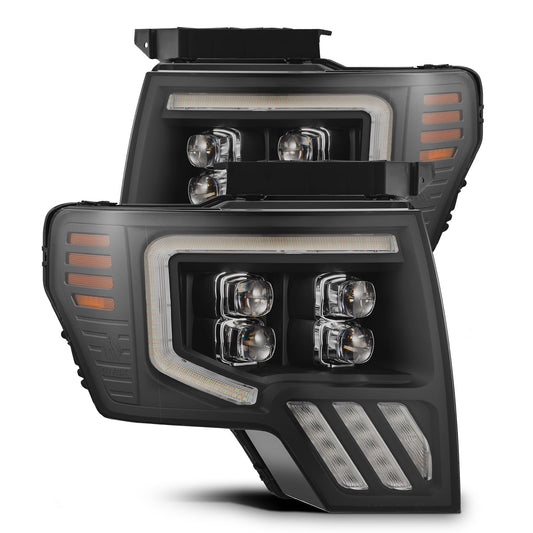 09-14 Ford F150 MKII NOVA-Series LED Projector Headlights Black - view 1