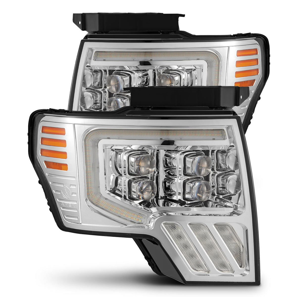09-14 Ford F150 MKII NOVA-Series LED Projector Headlights Chrome - view 1