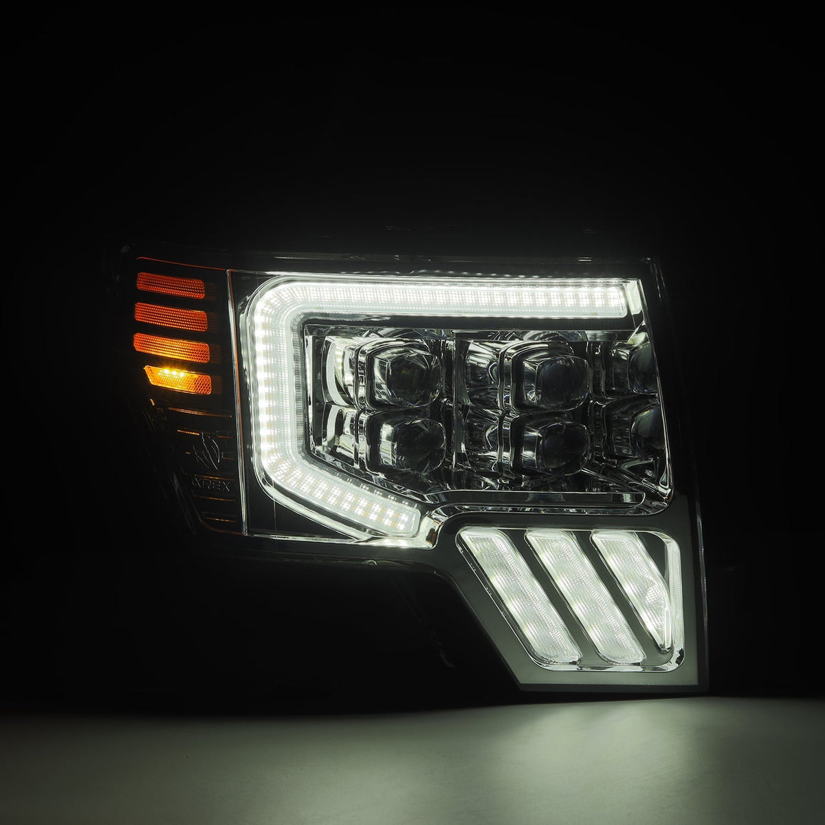 09-14 Ford F150 MKII NOVA-Series LED Projector Headlights Chrome - view 6