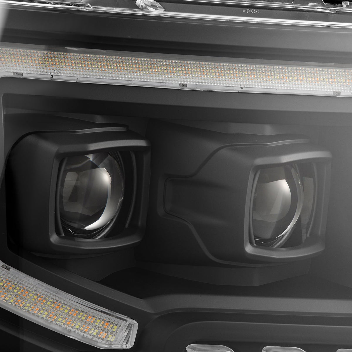 09-14 Ford F150 MKII PRO-Series Halogen Projector Headlights Black - view 4